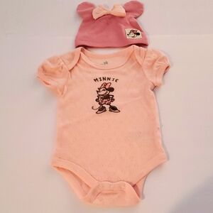 Disney Pink Bodysuit with Minnie Mouse Design Size 0-3M